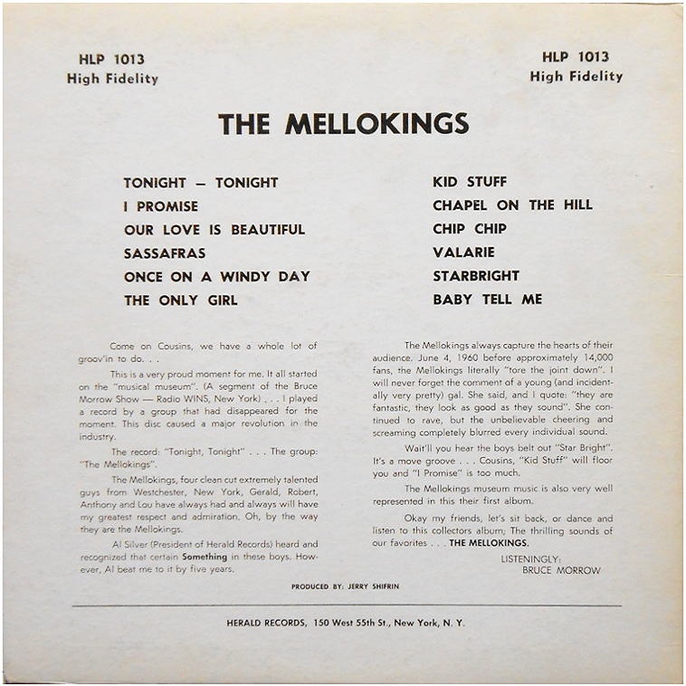 HLP-1013 Tonight, Tonight Back Cover