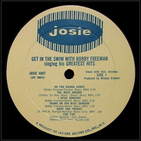 JOZ-4007 - Get In The Swim With Bobby Freeman Singing His Greatest Hits Side1