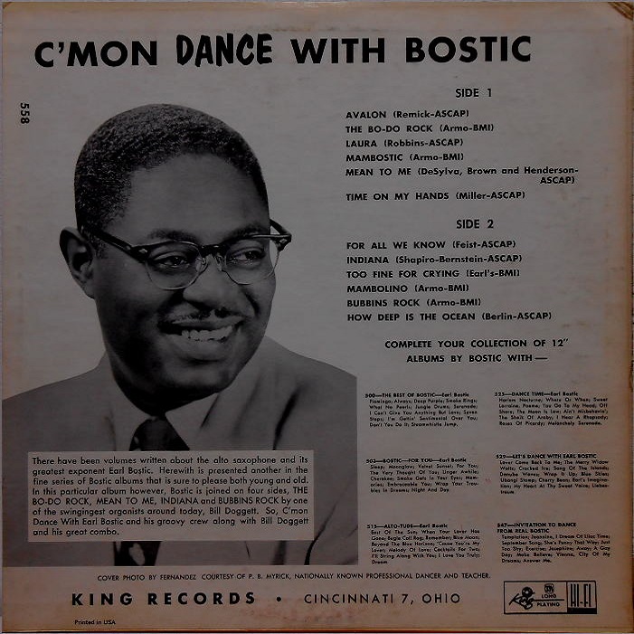King 558 - C'mon and Dance Back Cover