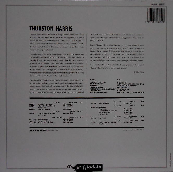 Aladdin 1546651 - Little Bitty Pretty One Back Cover