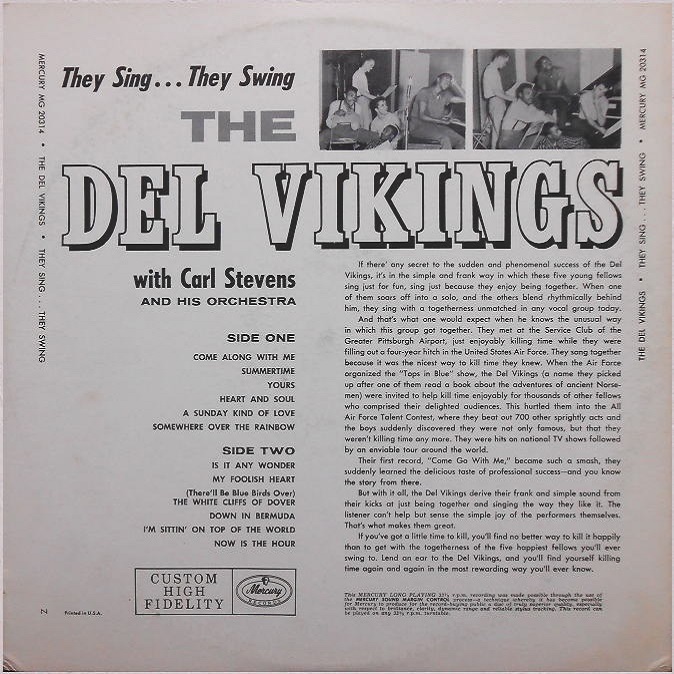 MG-20314 - They Sing...They Swing  Back Cover