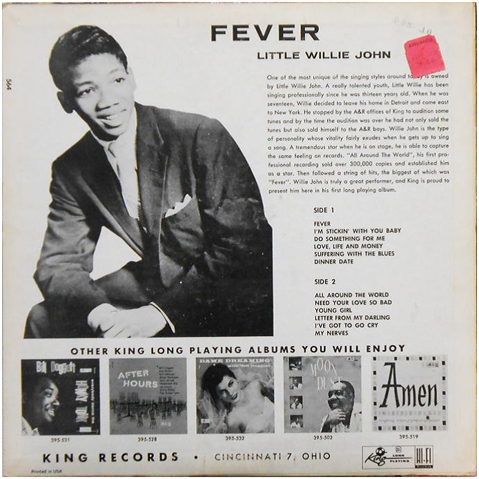 King 564 - Fever Back Cover
