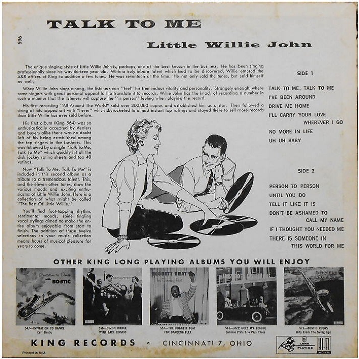 King 596 - Talk To Me Back Cover