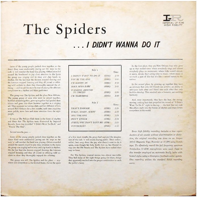 LP-9140 - I Didn't Wanna Do It Back Cover